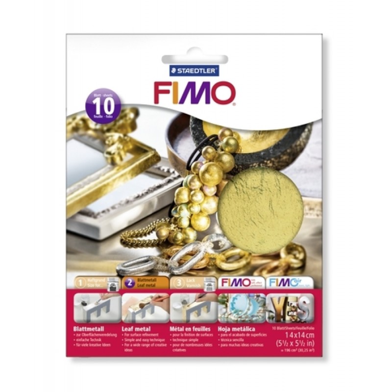 Fimo bladmetaal goud 10 vel