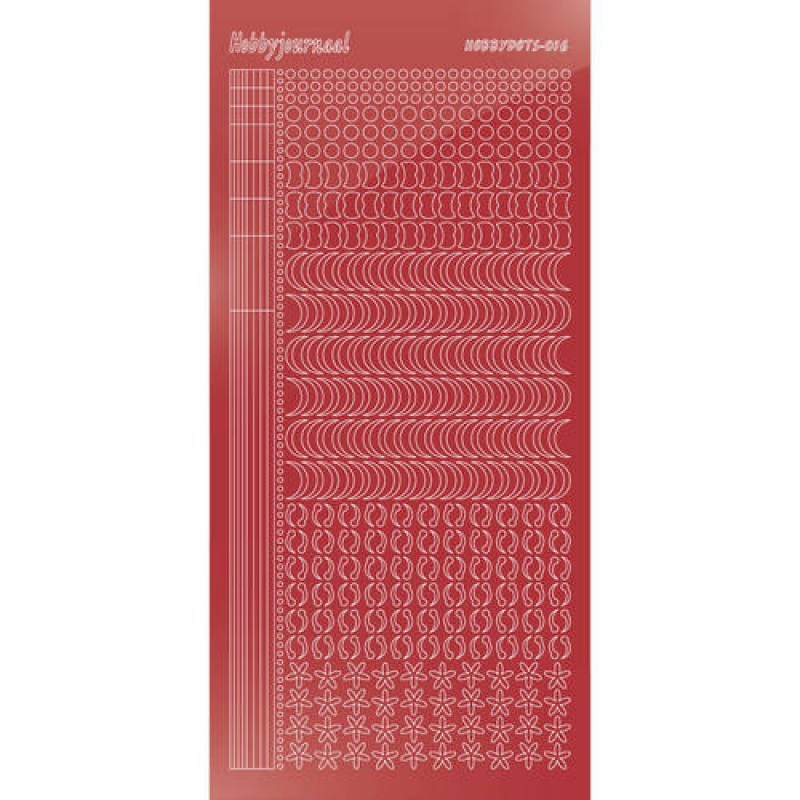 Hobbydots sticker - Mirror - Christmas Red