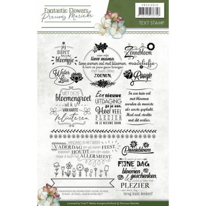 Clearstamp - Precious Marieke - Fantastic Flowers text