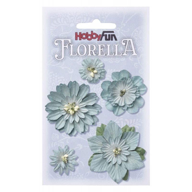 FLORELLA-Blüten hellblau, 2-5cm