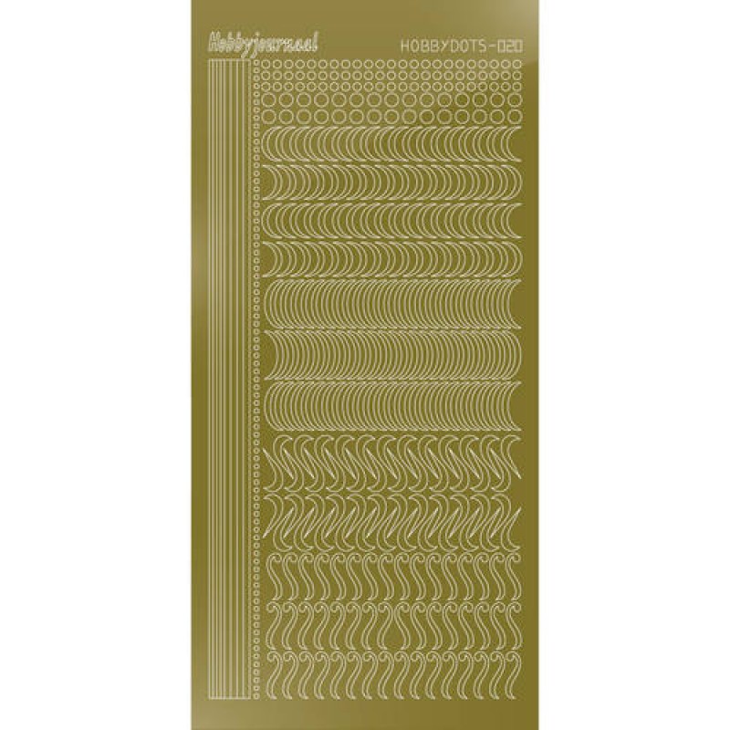 Hobbydots sticker - Mirror Gold