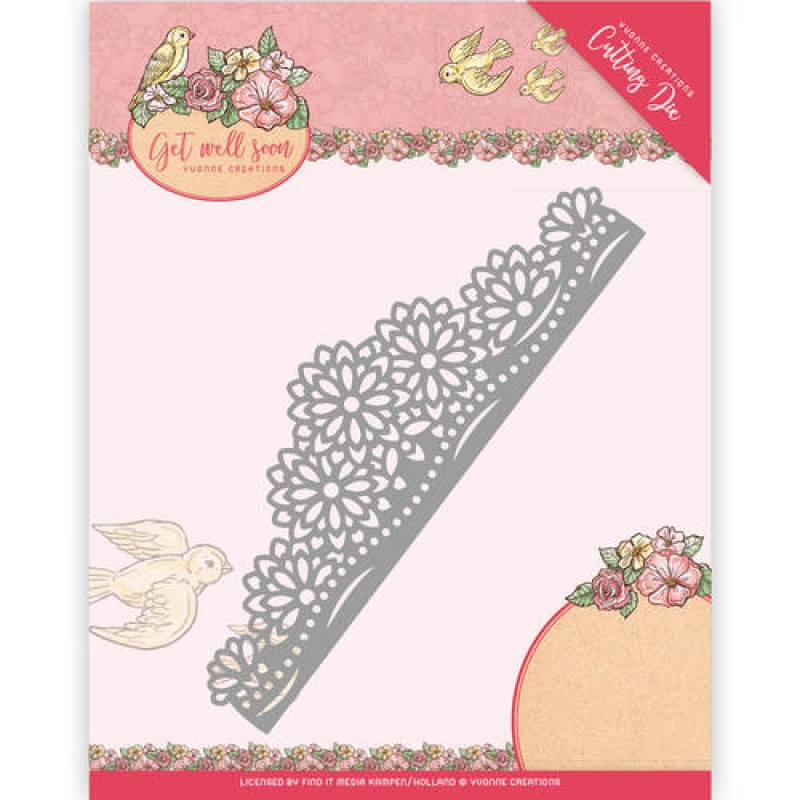 Flower Border - Get Well Soon - Snijmal - Yvonne Creations