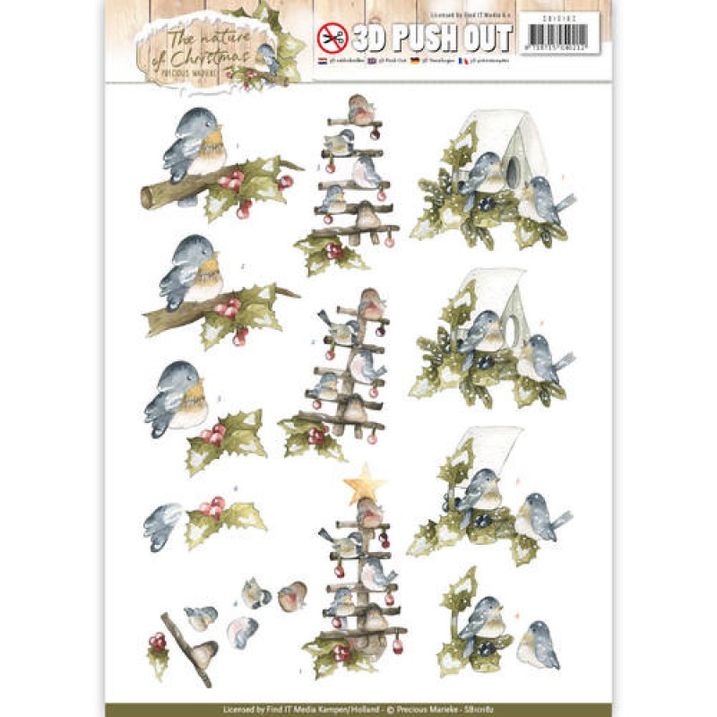 Christmas Birds The Nature of Christmas 3D-Uitdrukvel Push-Out Precious Marieke