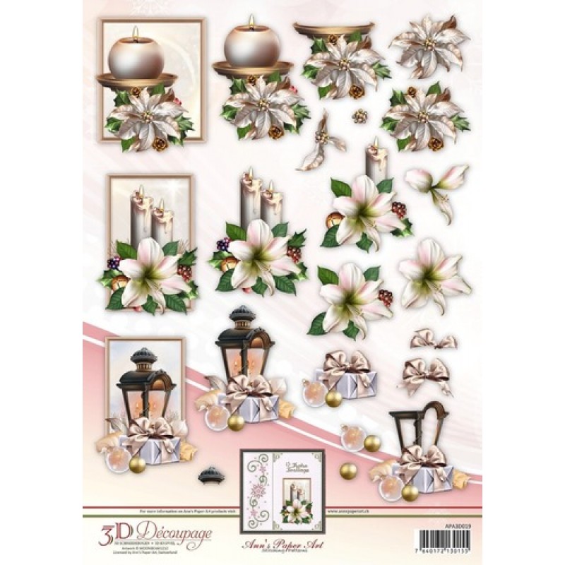 Christmas Decorations 3D Decoupage Sheet Ann's Paper Art