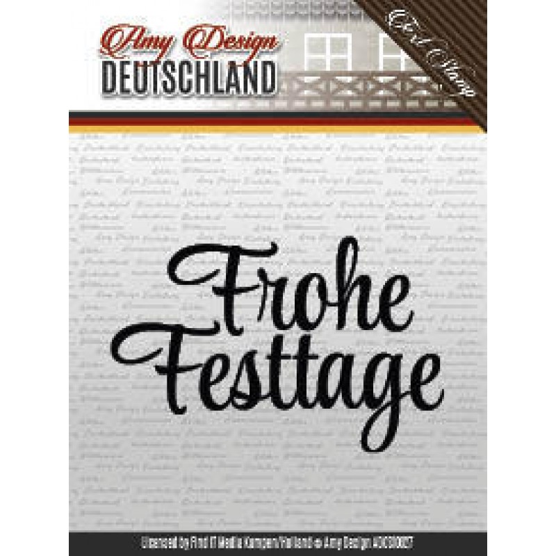 Frohe Festtage - Deutschland - Text Clear Stamp - Amy Design