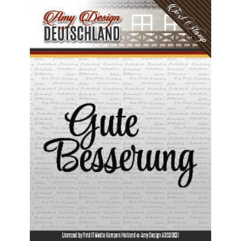 Gute Besserung - Deutschland - Text Clear Stamp - Amy Design