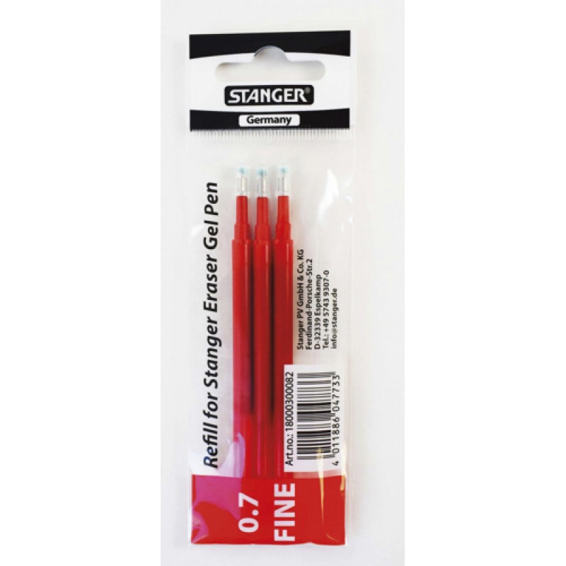 Eraser Gel pen refill 0,7 rot / red