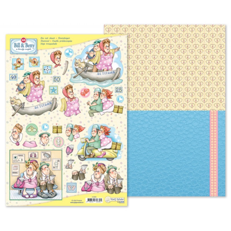 MRJ 3D Die cut sheet Bill & Betty + 1 potpourri sheet