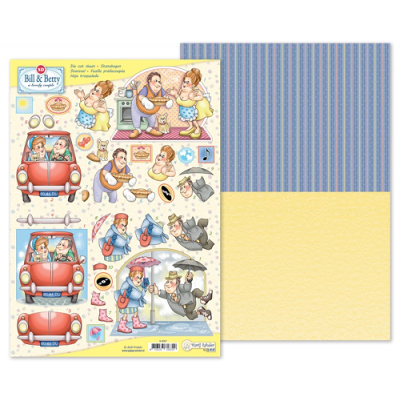 MRJ 3D Die cut sheet Bill & Betty + 1 potpourri sheet