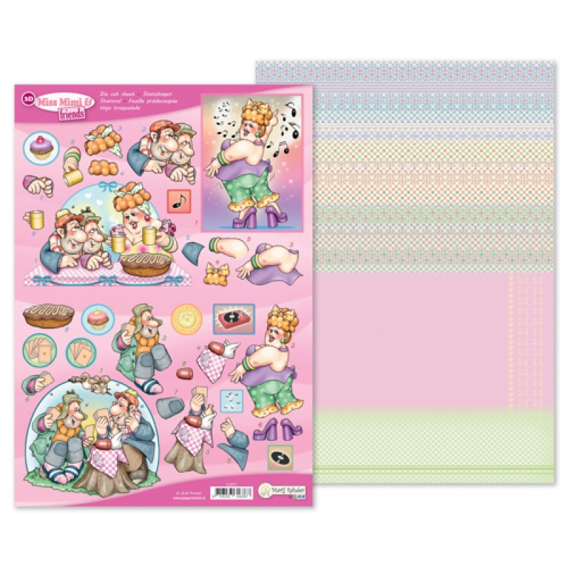 MRJ 3D Die cut sheet Miss Mimi & friends + 1 potpourri sheet