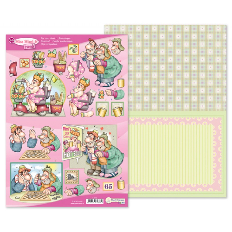 MRJ 3D Die cut sheet Miss Mimi & friends + 1 potpourri sheet