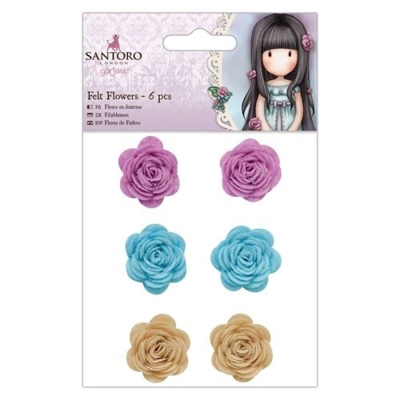 Felt Flowers (6pcs) - Santoro