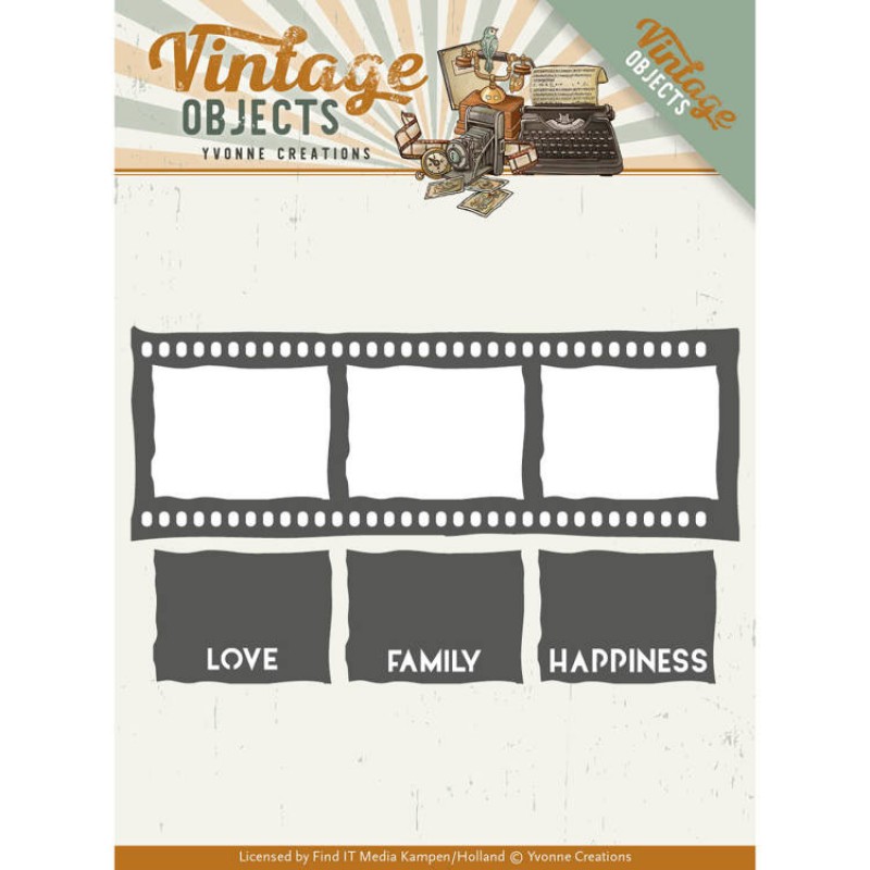 Film Strip - Vintage Objects - Cut and Emboss Die - Yvonne Creations