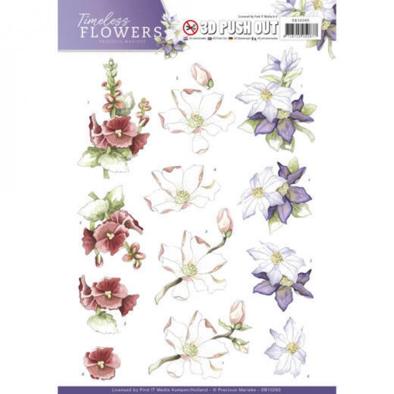 Garden Flowers Timeless Flowers 3D-Uitdrukvel Push-Out Precious Marieke