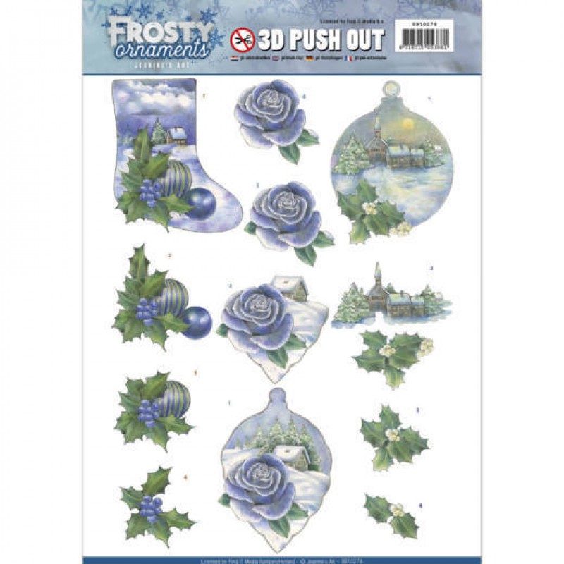 Snowy Landscapes Frosty Ornaments 3D-Uitdrukvel Push-Out Jeanine's Art