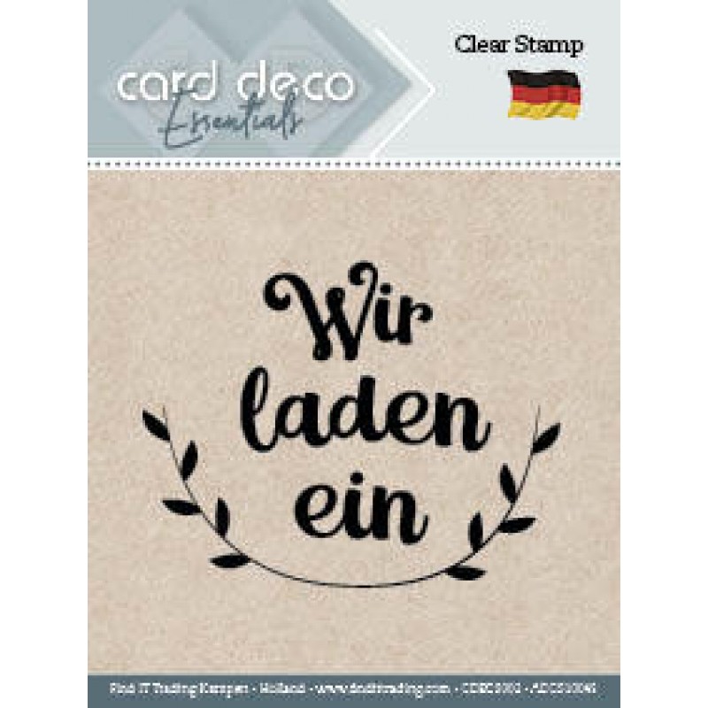 Wir Laden Ein - Card Deco Essentials - Text Clear Stamp