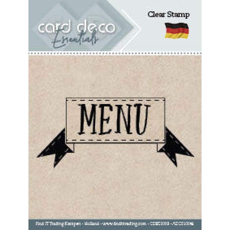 Menu - Card Deco Essentials - Text Clear Stamp