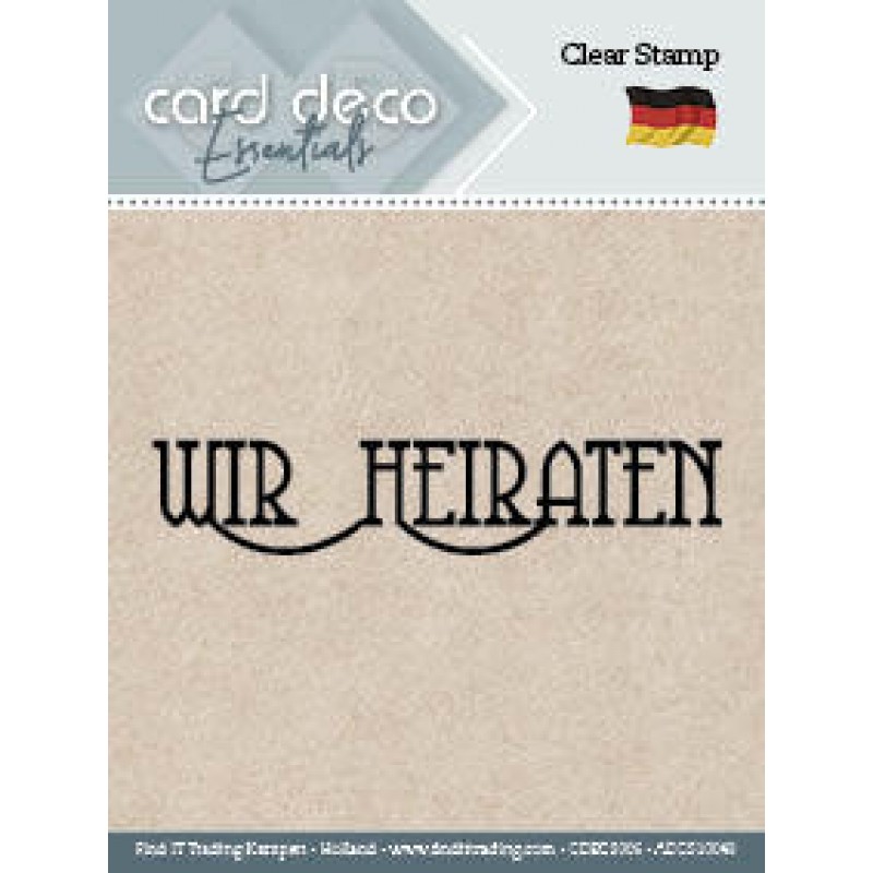 Wir Heiraten - Card Deco Essentials - Text Clear Stamp