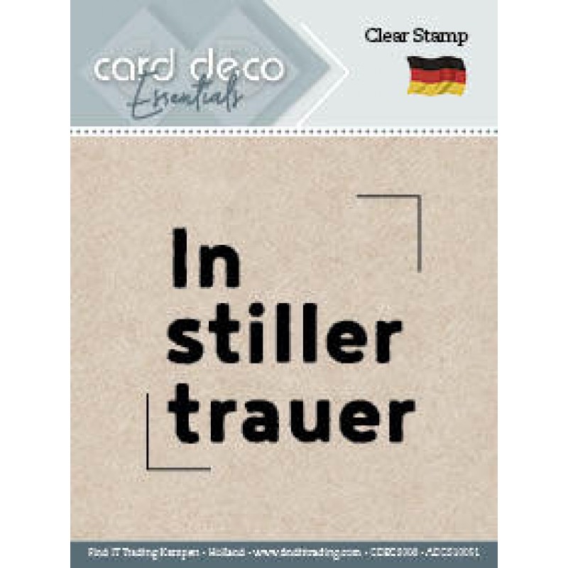 In Stiller Trauer - Card Deco Essentials - Text Clear Stamp