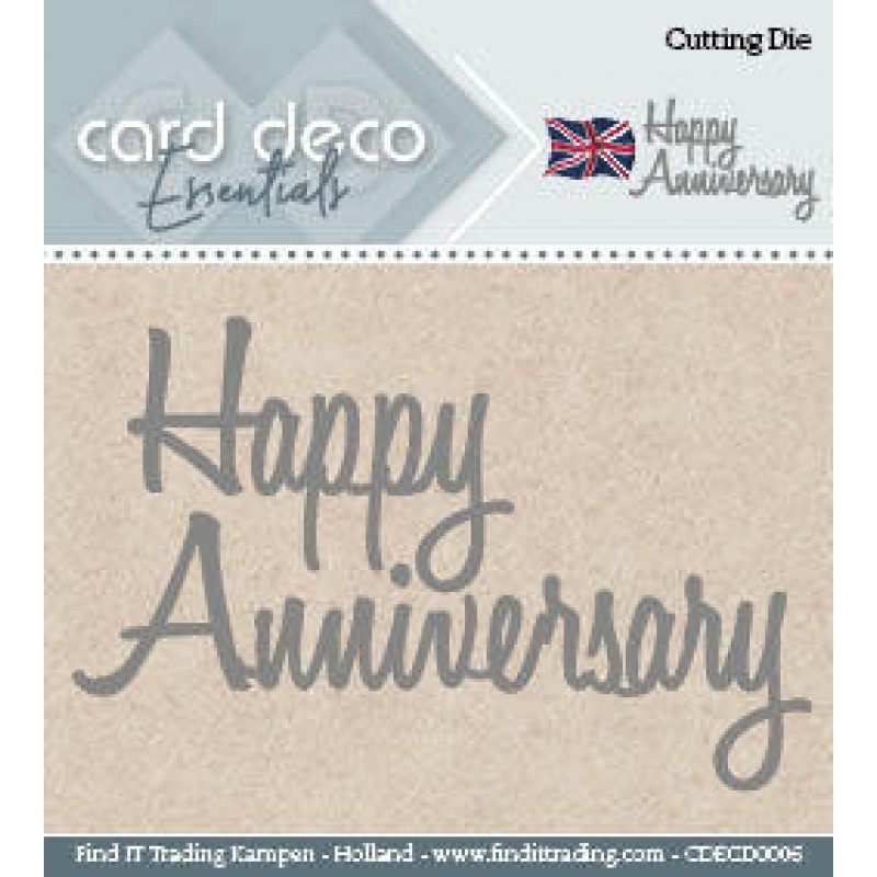 Card Deco Cutting Dies Happy Anniversary