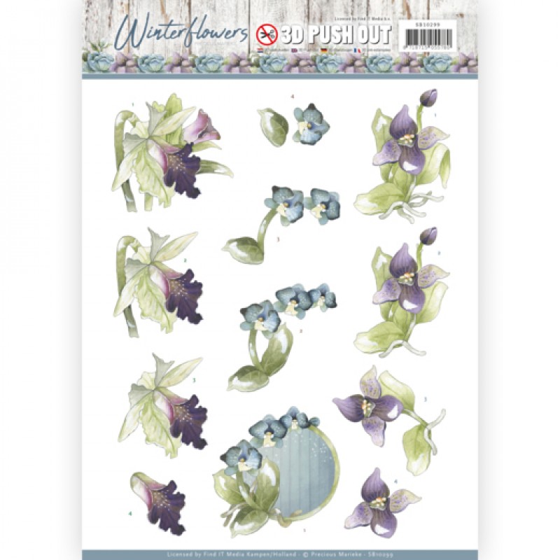 3D Pushout - Precious Marieke - Winter Flowers - Orchids