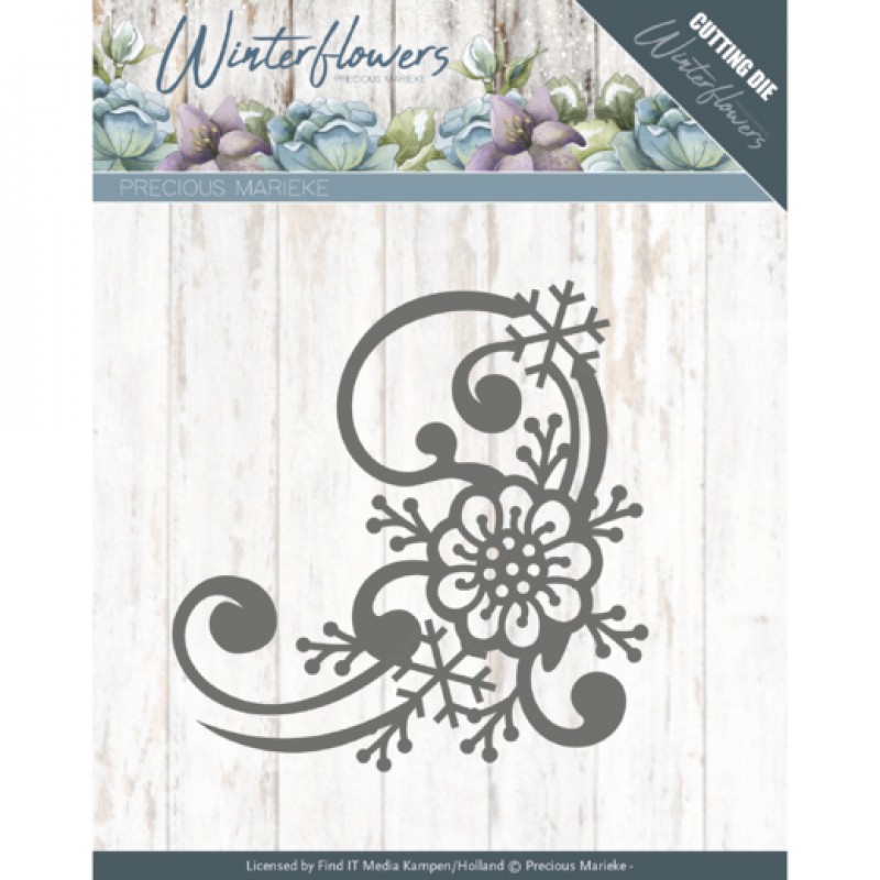 Dies - Precious Marieke - Winter Flowers - Snowflake flower corner