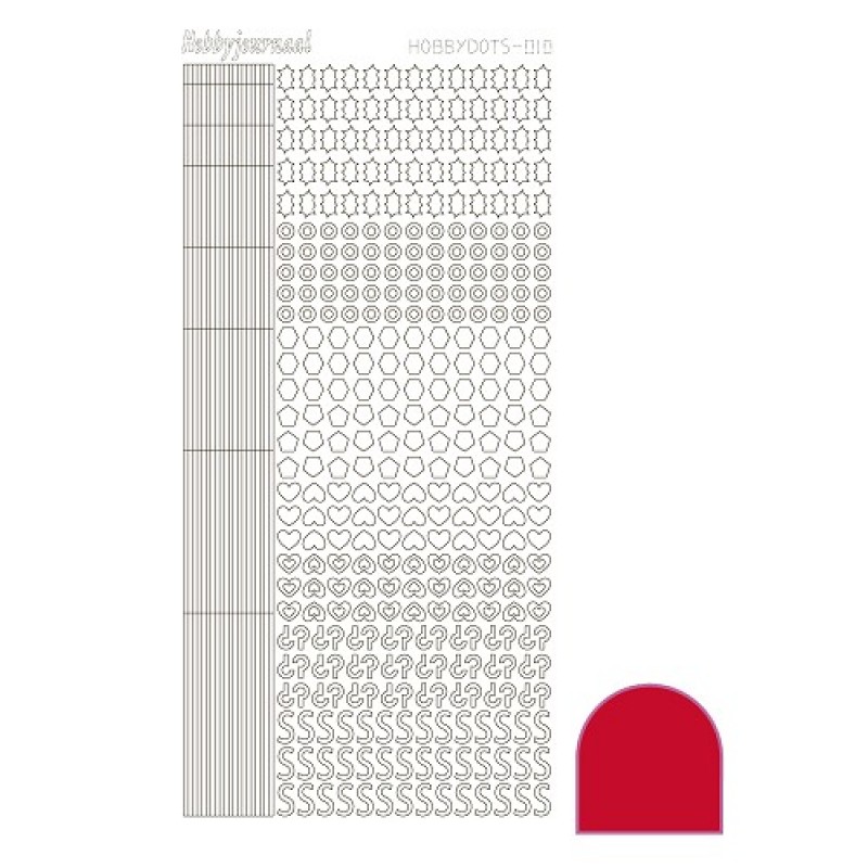 Hobbydots sticker - Adhesive - Red