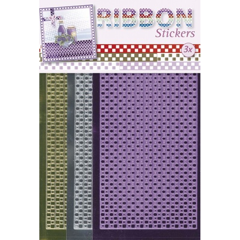 Gingham Square Ribbon Stickerset