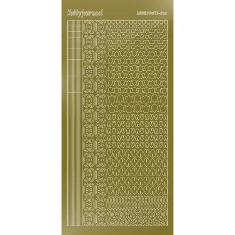 Hobbydots sticker - Mirror - Gold