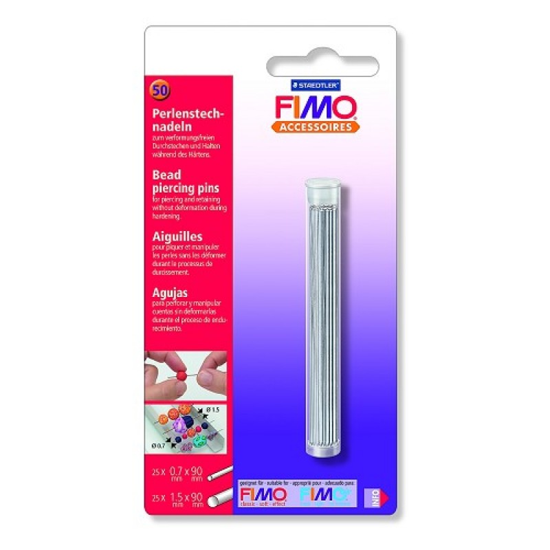 Fimo bead pearcing pins