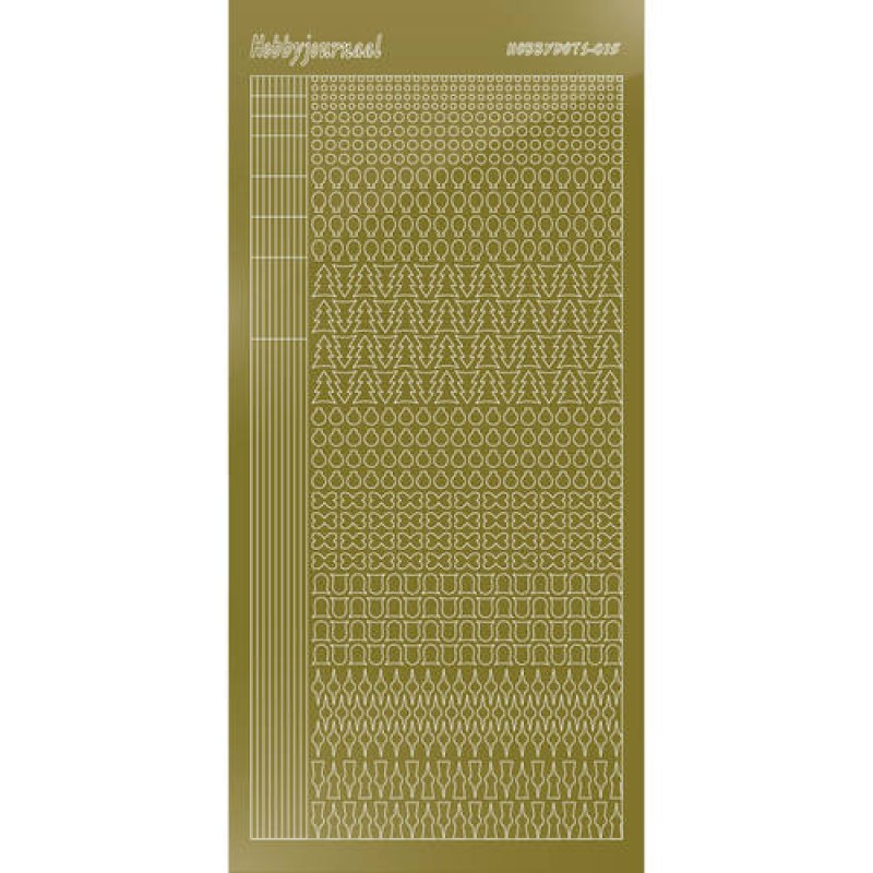 Hobbydots sticker - Mirror Gold