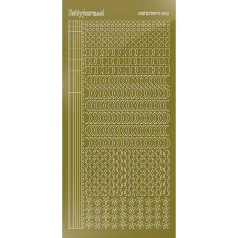 Hobbydots sticker - Mirror Gold