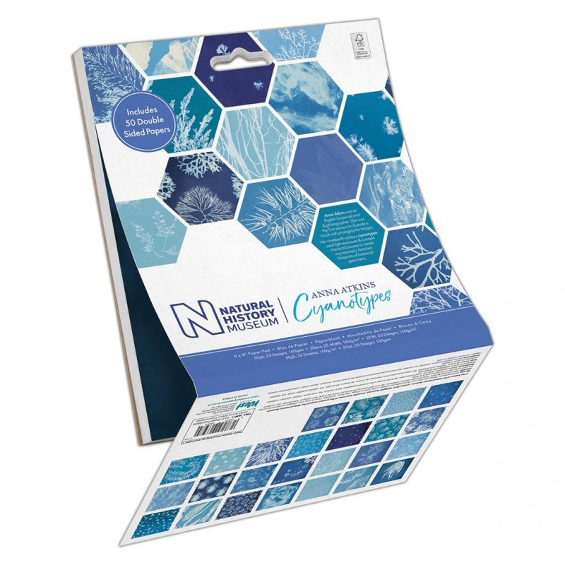 6 x 6" Paper Pad (50pk) - Anna Atkins Cyanotypes