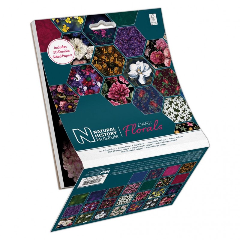6 x 6" Paper Pad (50pk) - Dark Florals