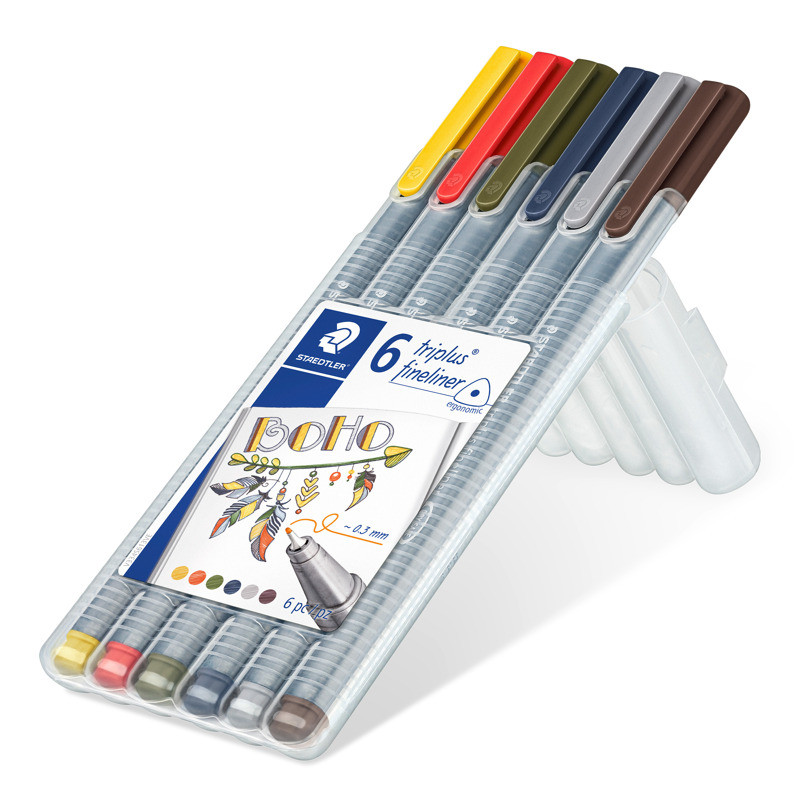 triplus fineliner - Box 6 st boho colours