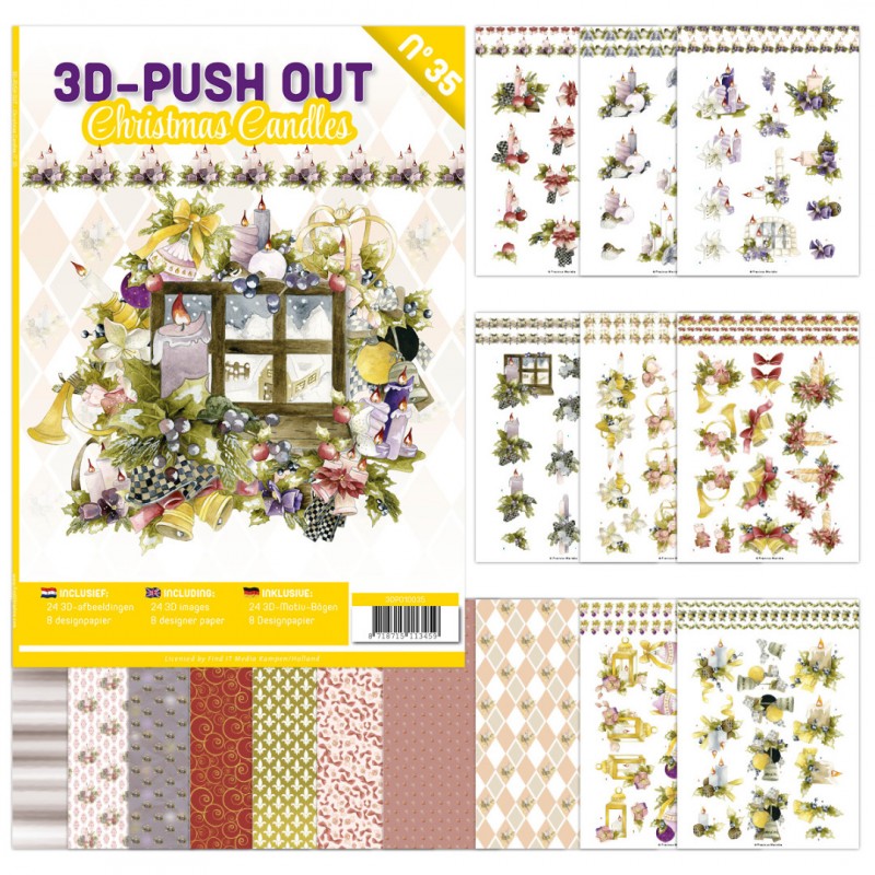 3D Push Out book 35 - Christmas Candles