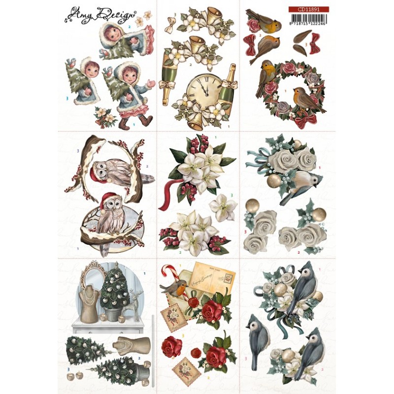 3D Cutting Sheets - Amy Design - Christmas Mini 8