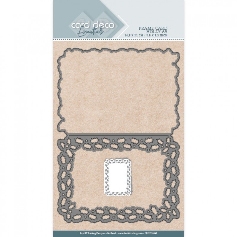 Card Deco Essentials Frame Dies - Holly - A5