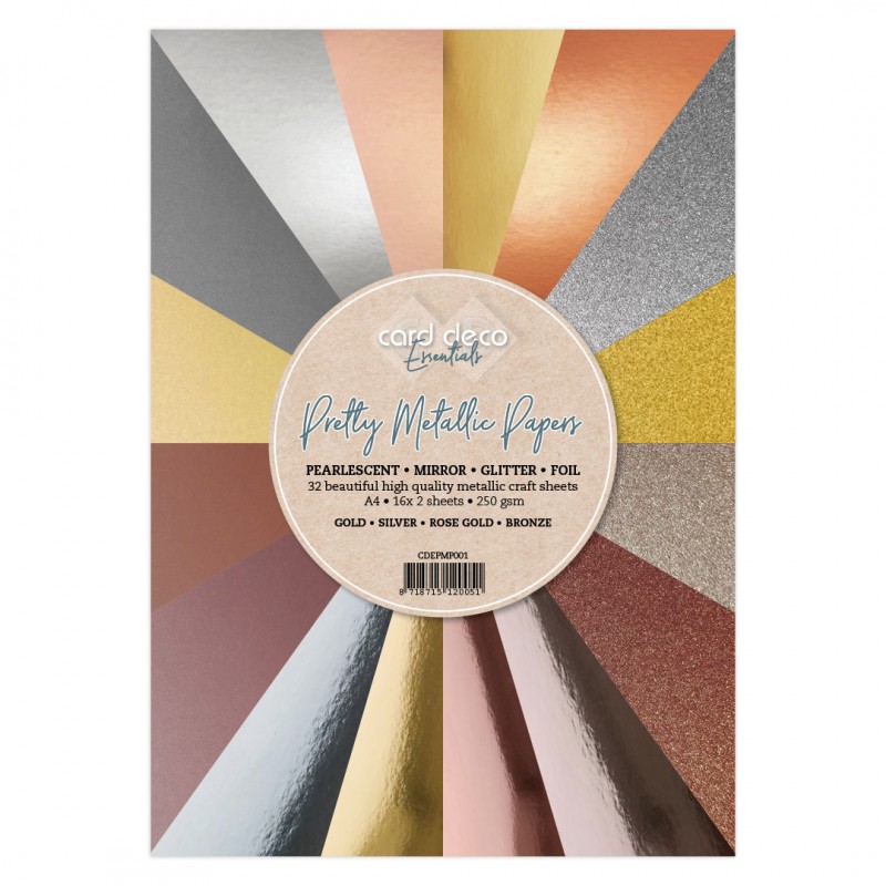 Card Deco Essentials - Pretty Metallic Papers