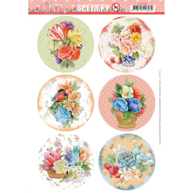 Push Out Scenery - Jeanine's Art - Urban Flowers - Wild Rose Round