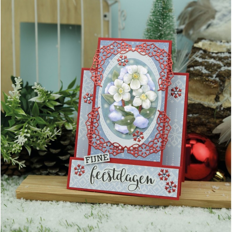 3D Push Out - Jeanine's Art - Winter Garden - Helleborus
