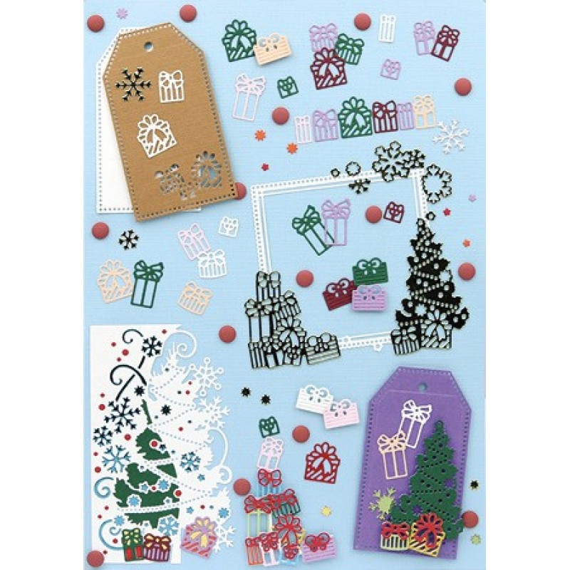Dies -Yvonne Creations - A Gift for Christmas - Christmas Gift Edge