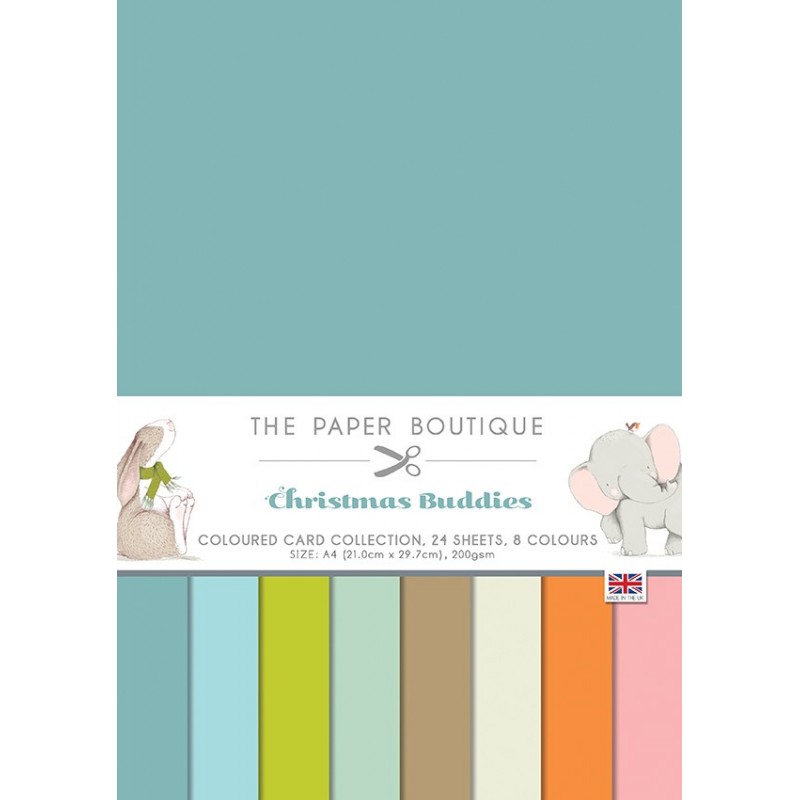 PB1727 - Coloured Card Collection Christmas Buddies - The Paper Boutique