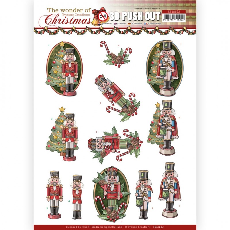 3D Push Out - Yvonne Creations - The Wonder of Christmas - Wonderful Nutcrackers