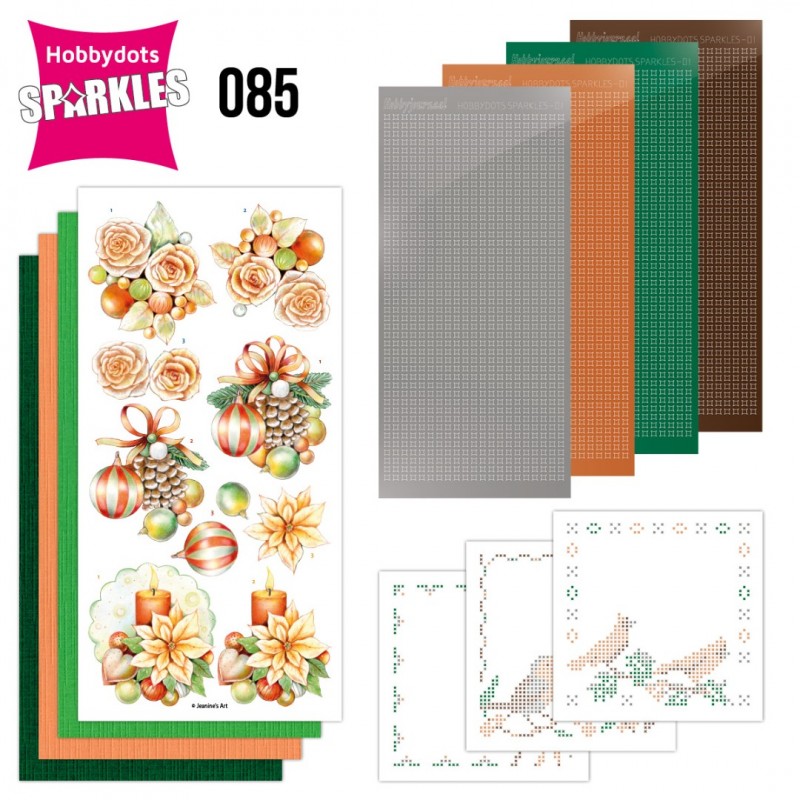 Sparkles Set 85 - Jeanine's Art - Salmon Christmas Baubles