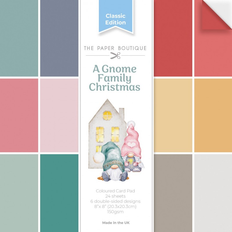 The Paper Boutique A Gnome Family Christmas 8x8 Colour Card Pad