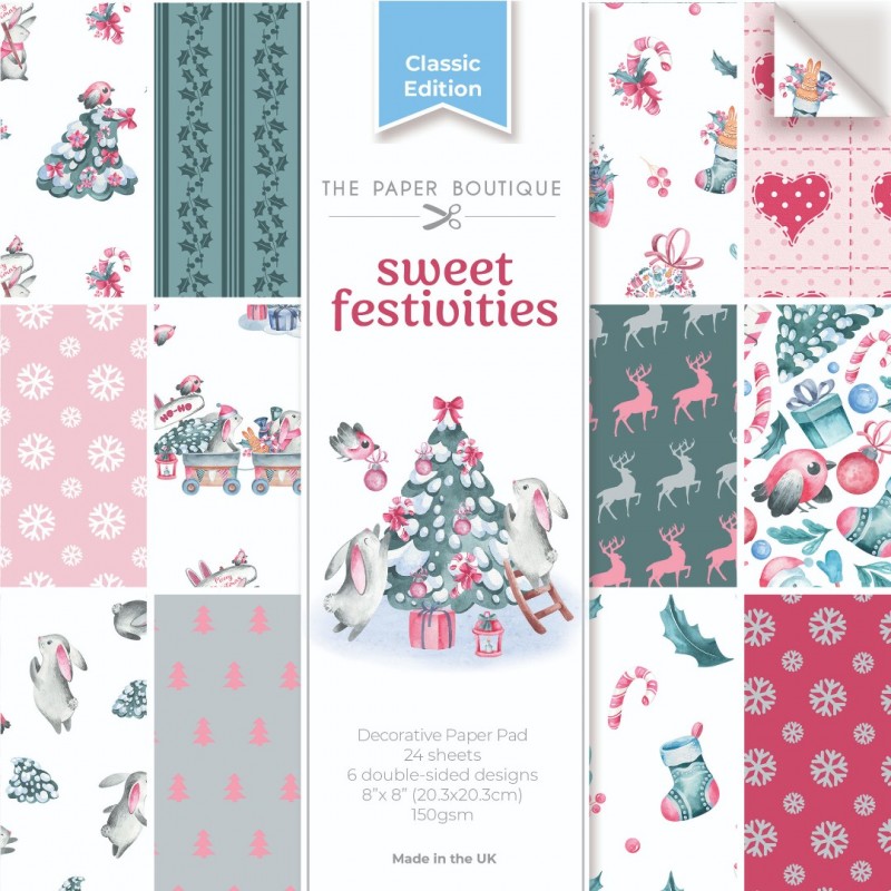 The Paper Boutique Sweetest Festivities 8x8 Decorative Paper Pad