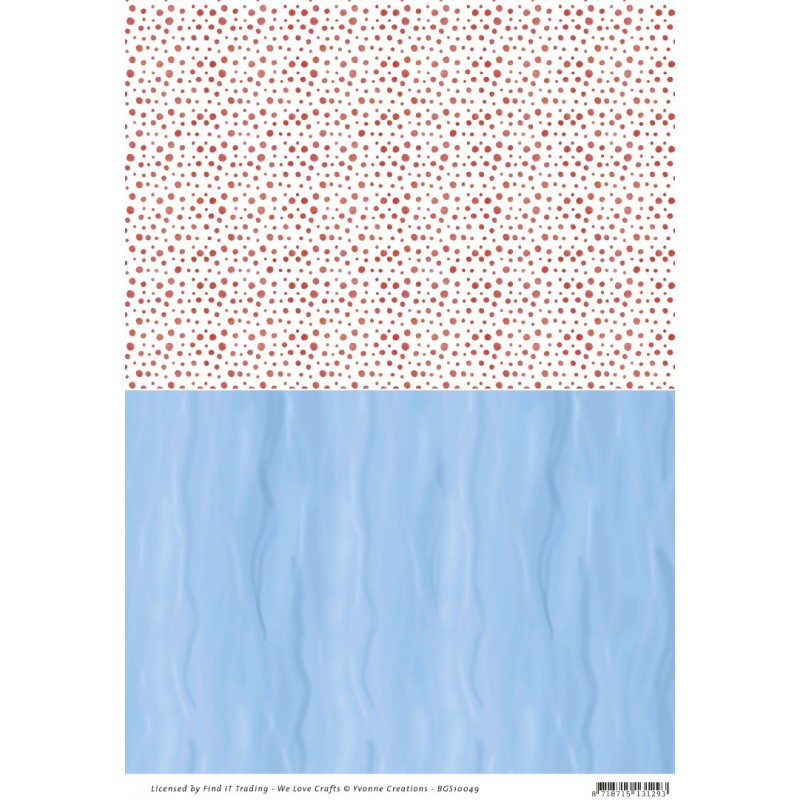 Yvonne Creations - Ocean Days – Backgroundsheet Red Dots