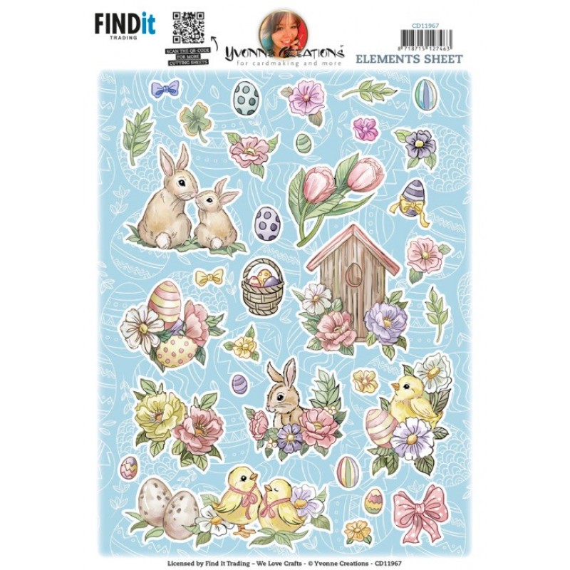 3D Cutting Sheets - Yvonne Creations - Small Elements Easter