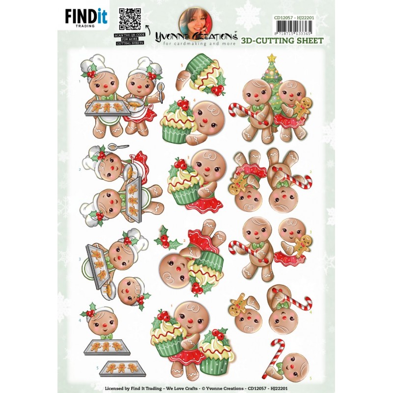 3D Cutting Sheet - Yvonne Creations - Gingerbread Dolls